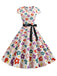 She slips into this 1950s Cap Sleeve Polka Dot Belted Dress and suddenly it's a 1950s daydream