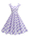 1950s Cap Sleeves Argyle Plaid Swing Dress — a 1950s silhouette that turns sidewalks into runways