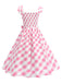 This 1950s Cap Sleeves Argyle Plaid Swing Dress wraps her in 1950s elegance, one twirl at a time