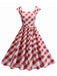 1950s Cap Sleeves Argyle Plaid Swing Dress — the kind of 1950s dress that makes strangers smile