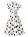 [Pre-Sale] 1950s Cat Polka Dot Belted Shirt Dress, vintage dress, retro fashion, rockabilly, pin-up fashion - perfect for women who love vintage and retro fashion