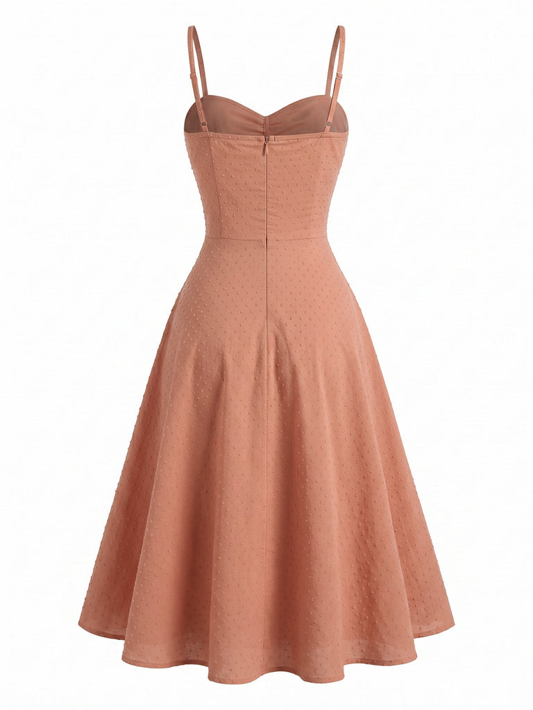1950s Spaghetti Strap Swing Dress 3