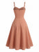 1950s Spaghetti Strap Swing Dress 3