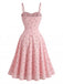 1950s Spaghetti Strap Swing Dress 5