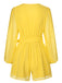 1950s Chiffon Lantern Sleeves Waist Tie Romper, vintage romper, retro jumpsuit - perfect for women who love vintage and retro fashion