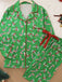 1950s Christmas Candy Cane Pajama Set - vintage fashion, retro style