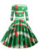 This 1950s Christmas Crew Neck Half Sleeve Dress wraps her in 1950s elegance, one twirl at a time