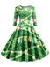 1950s Christmas Crew Neck Half Sleeve Dress — the kind of 1950s dress that makes strangers smile