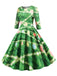 1950s Christmas Crew Neck Half Sleeve Dress — a 1950s silhouette that turns sidewalks into runways