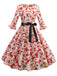 1950s Christmas Flare Sleeve Belted Dress: timeless style reimagined