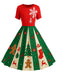 1950s Christmas Gingerbread Swing Dress - vintage dress, retro fashion, rockabilly