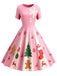 1950s Christmas Gingerbread Swing Dress - vintage dress, retro fashion, rockabilly