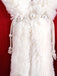 This 1950s Christmas Knitted Fur Trim Shawl whispers 1950s secrets to those who notice