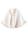 1950s Christmas Knitted Fur Trim Shawl — 1950s vintage charm for her modern wardrobe
