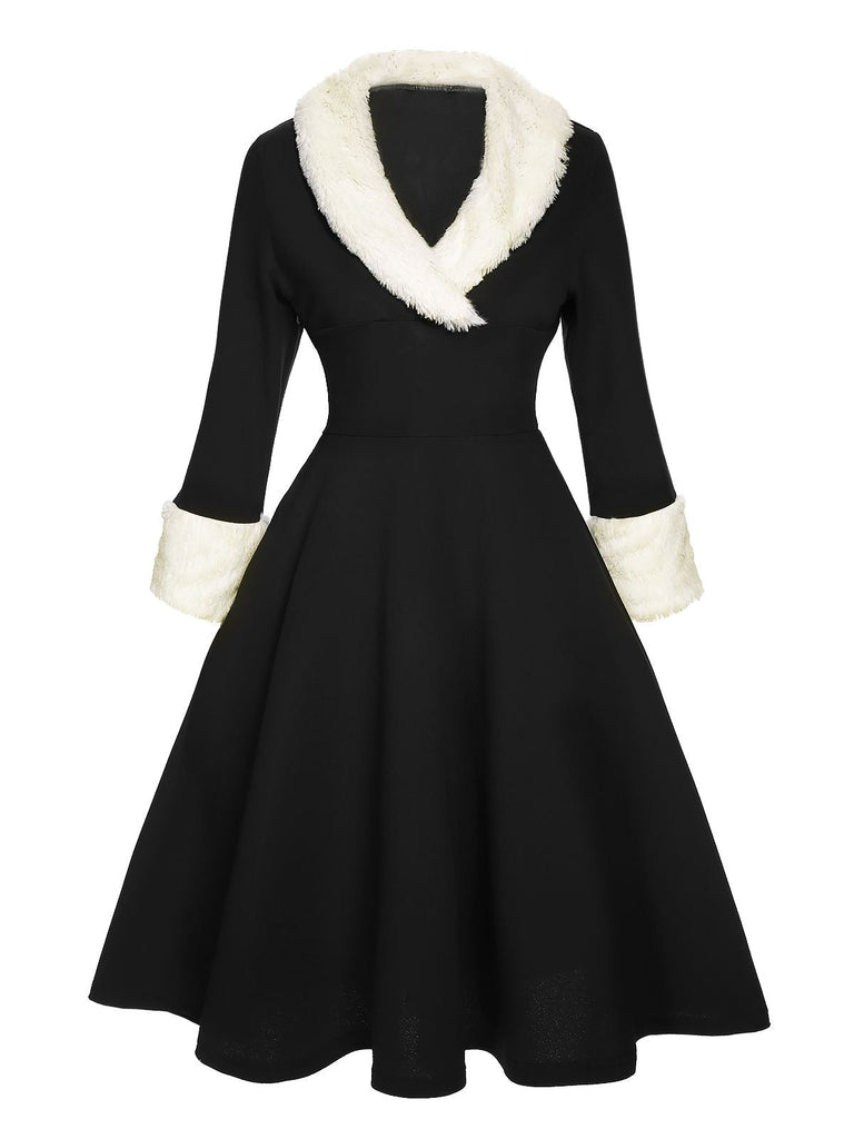 1950s Christmas Lapel Dress — a 1950s silhouette that turns sidewalks into runways