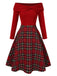 1950s Christmas Off Shoulder Tar | 1950s | vintage dress, retro fashion