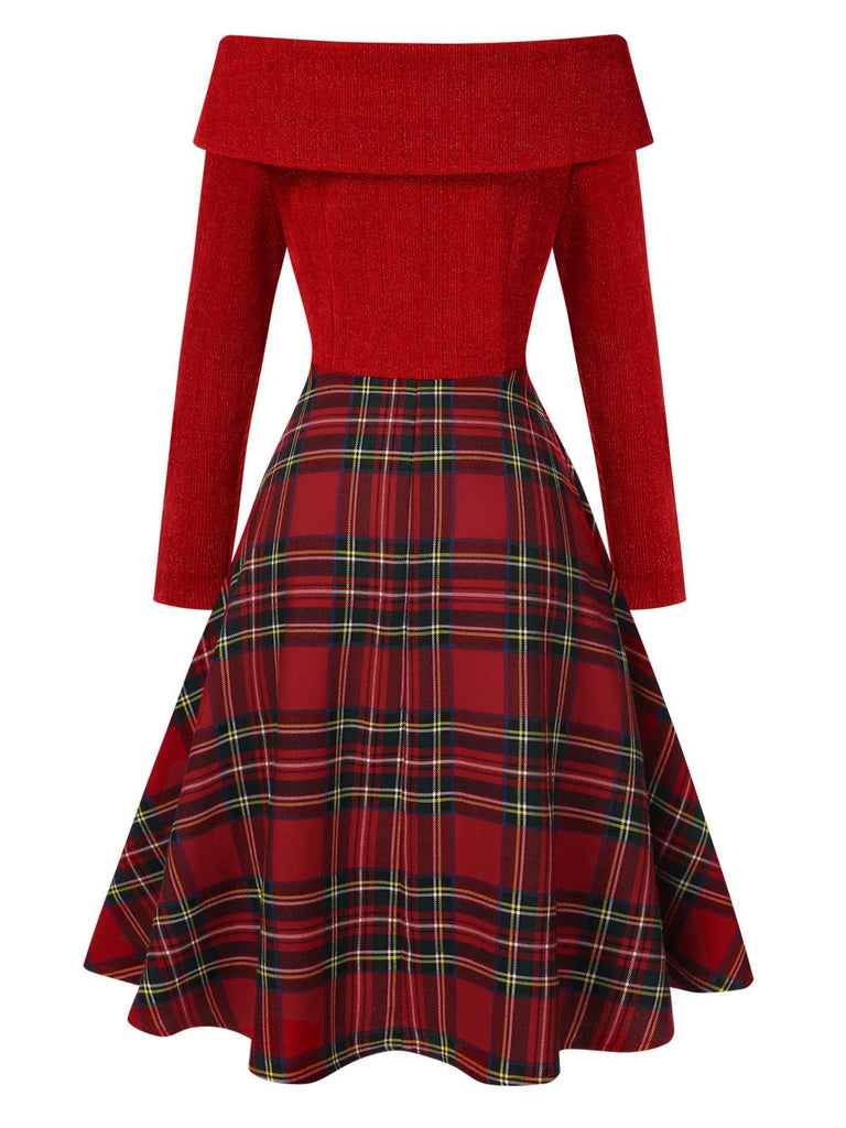 1950s Christmas Off Shoulder Tar | 1950s | vintage dress, retro fashion