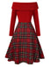 1950s Christmas Off Shoulder Tar | 1950s | vintage dress, retro fashion