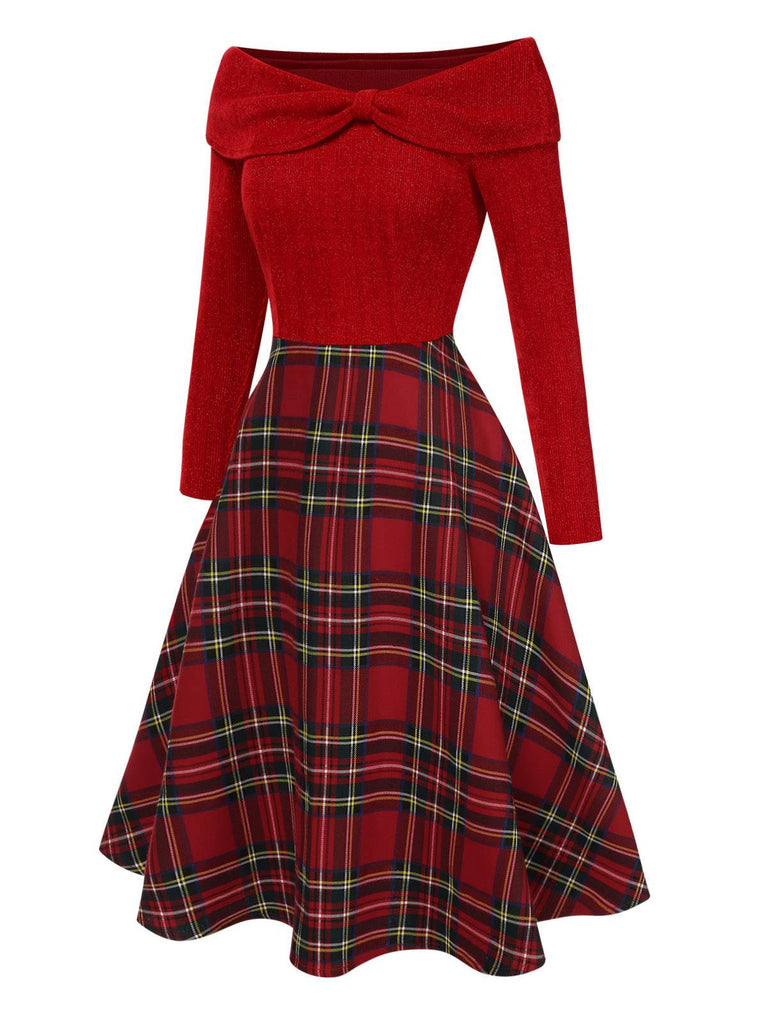 1950s Christmas Off Shoulder Tar | 1950s | vintage dress, retro fashion