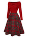 1950s Christmas Off Shoulder Tar | 1950s | vintage dress, retro fashion