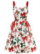 1950s Christmas Ornament Lace-Up Dress - vintage dress, retro fashion, rockabilly
