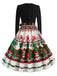 This 1950s Christmas Patchwork Swing Dress wraps her in 1950s elegance, one twirl at a time