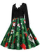 1950s Christmas Petal Collar Patchwork Dress: where 1950s romance meets her modern spirit