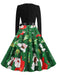 This 1950s Christmas Petal Collar Patchwork Dress wraps her in 1950s elegance, one twirl at a time