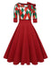 1950s Christmas Plaids Bow Decor Dress — vintage elegance for the modern woman
