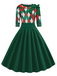1950s Christmas Plaids Bow Decor Dress — vintage elegance for the modern woman