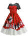 1950s Christmas Print Lace Swing Dress: where 1950s romance meets her modern spirit