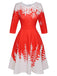 1950s Christmas Round Neck Snowflake Dress — vintage elegance for the modern woman