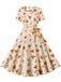 1950s Christmas Santa & Elk Print Swing Dress, vintage dress, retro fashion, rockabilly, pin-up fashion - perfect for women who love vintage and retro fashion