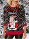 1950s Christmas Santa Grandma Beer Cheer Sweater - vintage fashion, retro style