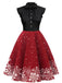 1950s Christmas Snowflake Bow Collar Dress: timeless style reimagined