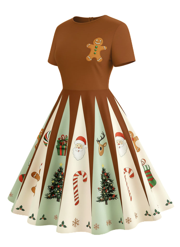 1950s Christmas Snowflake Swing Dress - vintage dress, retro fashion, rockabilly