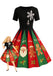 1950s Christmas Snowflake Swing Dress - vintage dress, retro fashion, rockabilly
