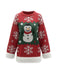 1950s Christmas Snowman Raw Hem Pullover Sweater - vintage fashion, retro style