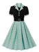 1950s Color Block Polka Dots Lapel Dress — the kind of 1950s dress that makes strangers smile