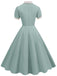 1950s Contrast Short Sleeve Lapel Dress, vintage dress, retro fashion, rockabilly, pin-up fashion - perfect for women who love vintage and retro fashion