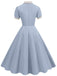 1950s Contrast Short Sleeve Lapel Dress, vintage dress, retro fashion, rockabilly, pin-up fashion - perfect for women who love vintage and retro fashion