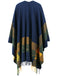 1950s Cozy Windproof Striped Tassel Poncho Coat - vintage fashion, retro style