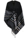 1950s Cozy Windproof Striped Tassel Poncho Coat - vintage fashion, retro style