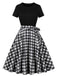 1950s Crew Neck Patchwork Swing Dress — the kind of 1950s dress that makes strangers smile
