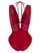 1950s Deep V-Neck Crochet Mesh Halter Swimsuit Set - vintage swimsuit, pin-up style