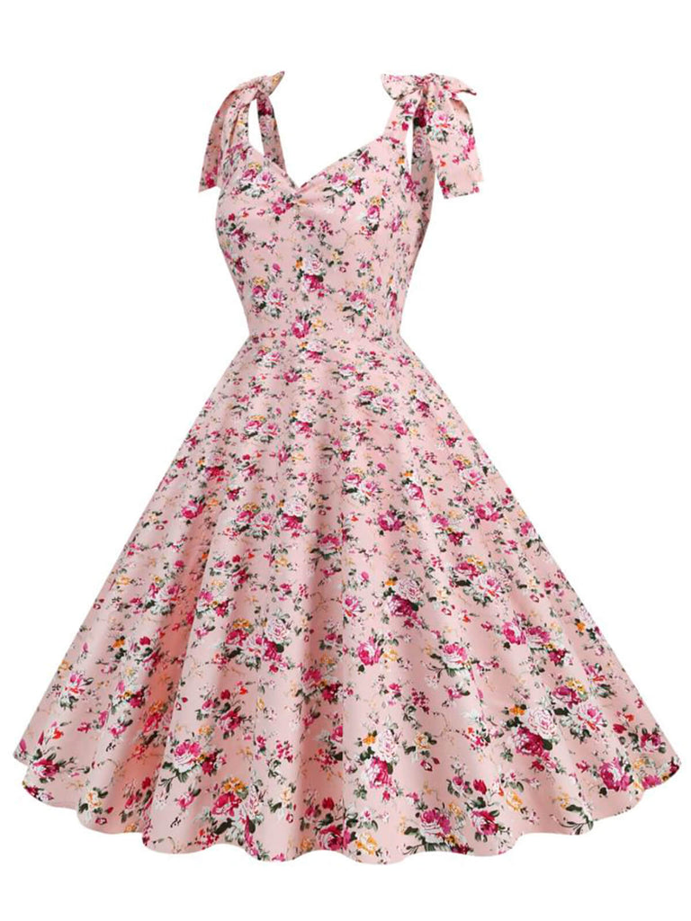1950s Ditsy Floral Tie Swing Dress: where 1950s romance meets her modern spirit