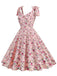 1950s Ditsy Floral Tie Swing Dress: where 1950s romance meets her modern spirit