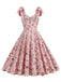 This 1950s Ditsy Floral Tie Swing Dress wraps her in 1950s elegance, one twirl at a time