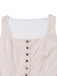 2PCS Beige 1950s Vertical Striped Dress & Floral Apron - vintage dress, retro fashion, rockabilly