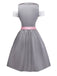 3PCS Pink 1950s Satin Lace Embroidered Dress & Off-Shoulder Top - vintage dress, retro fashion, rockabilly